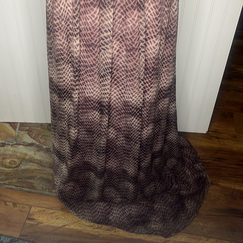 Donna Ricco Silk Beaded Maxi Halter Dress Size 6 - Picture 4 of 16